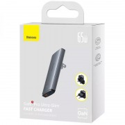 Зарядное устройство Baseus GaN5 Pro Ultra-Slim 65W Type-C+USB + Type-C to Type-C 100W (1m) (CCGP15011), Gray