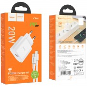 Зарядное устройство Hoco C94A Metro PD20W (1C) + Type-C to Type-C, White