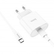 Зарядное устройство Hoco C94A Metro PD20W (1C) + Type-C to Type-C, White