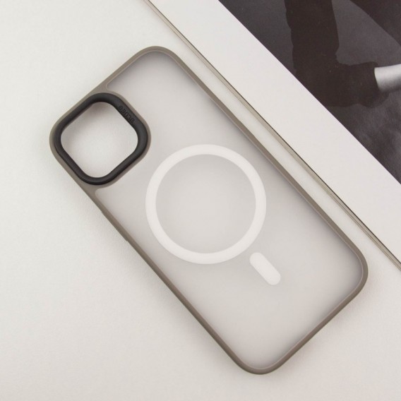 TPU+PC чохол Blueo Skin Friendly Frosted with MagSafe для Apple iPhone 15 (6.1"), Сірий