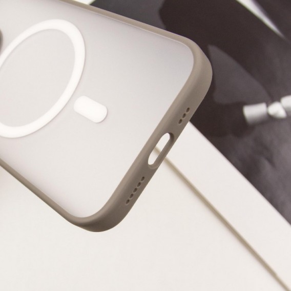 TPU+PC чохол Blueo Skin Friendly Frosted with MagSafe для Apple iPhone 15 (6.1"), Сірий