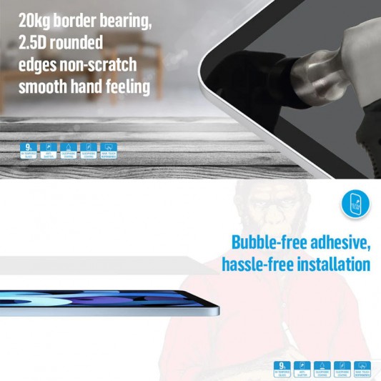 Захисне скло Blueo HD для Apple iPad Pro 13" (2024) Прозорий - зображення 2 