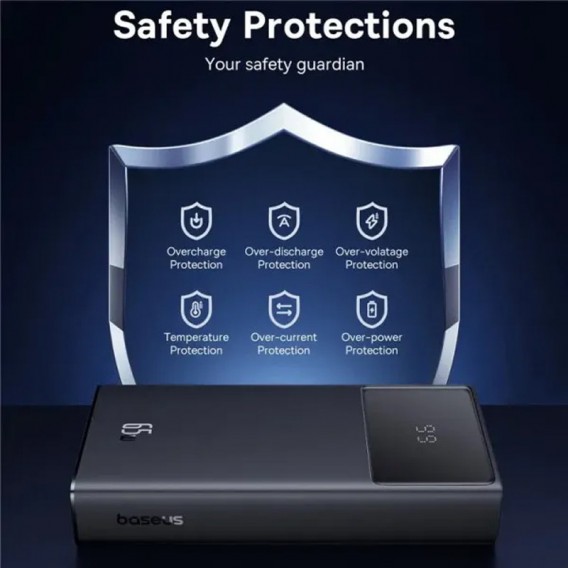 Повер банк Baseus Star-Lord Digital Display 65W 20000 mAh (P10022906113-00), Cluster Black