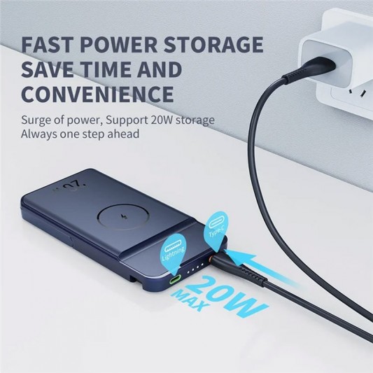 Портативное ЗУ Power Bank JJT-MP01 2in1 20W с БЗУ+iWatch 10000 mAh Blue - изображение 3