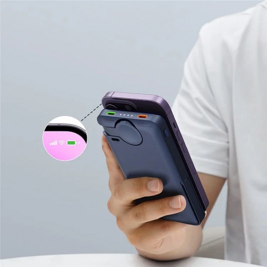 Портативное ЗУ Power Bank JJT-MP01 2in1 20W с БЗУ+iWatch 10000 mAh Blue - изображение 4