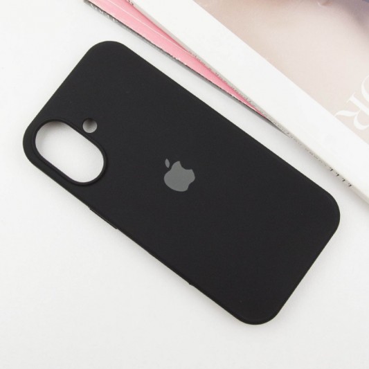Чехол Silicone Case Full Protective (AA) для Apple iPhone 16 (6.1") Черный / Black - изображение 1