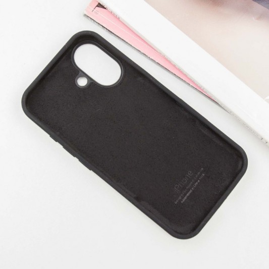 Чехол Silicone Case Full Protective (AA) для Apple iPhone 16 (6.1") Черный / Black - изображение 2