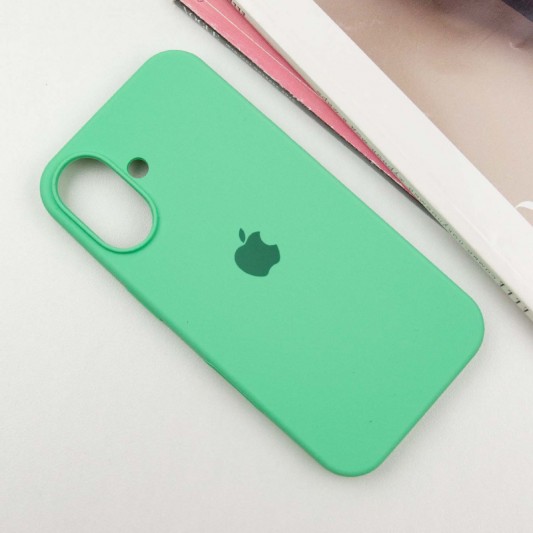 Чехол Silicone Case Full Protective (AA) для Apple iPhone 16 Plus (6.7") Зеленый / Spearmint - изображение 1