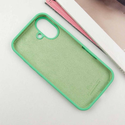 Чехол Silicone Case Full Protective (AA) для Apple iPhone 16 Plus (6.7") Зеленый / Spearmint - изображение 2