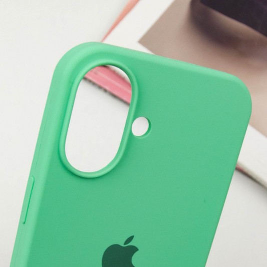 Чехол Silicone Case Full Protective (AA) для Apple iPhone 16 Plus (6.7") Зеленый / Spearmint - изображение 4