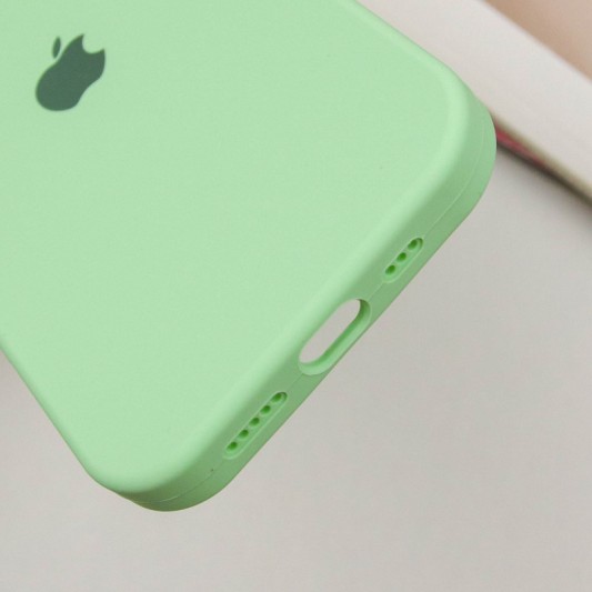 Чехол Silicone Case Full Protective (AA) для Apple iPhone 16 Plus (6.7") Зеленый / Pistachio - изображение 6