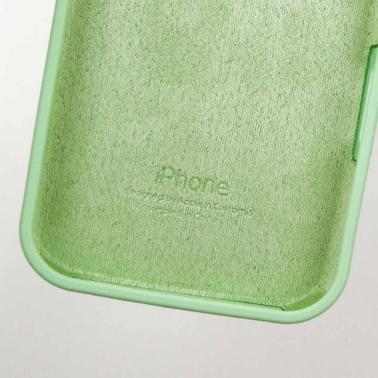 Чехол Silicone Case Full Protective (AA) для Apple iPhone 16 Plus (6.7") Зеленый / Pistachio - изображение 7
