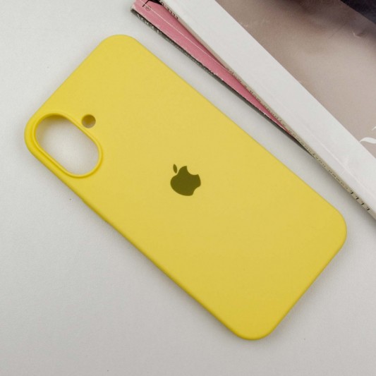 Чехол Silicone Case Full Protective (AA) для Apple iPhone 16 Plus (6.7") Желтый / Yellow - изображение 1