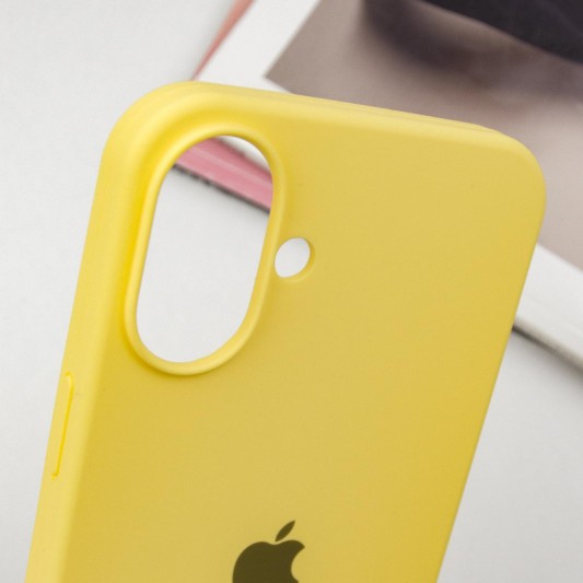 Чехол Silicone Case Full Protective (AA) для Apple iPhone 16 Plus (6.7") Желтый / Yellow - изображение 4