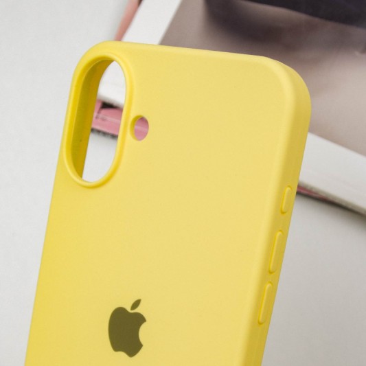 Чехол Silicone Case Full Protective (AA) для Apple iPhone 16 Plus (6.7") Желтый / Yellow - изображение 5