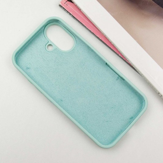 Чехол Silicone Case Full Protective (AA) для Apple iPhone 16 Plus (6.7") Бирюзовый / Turquoise - изображение 2
