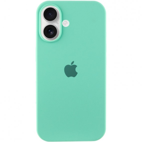 Чехол Silicone Case Full Protective (AA) для Apple iPhone 16 Plus (6.7"), Бирюзовый / Marine Green