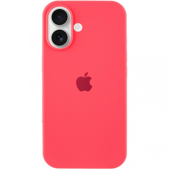 Чехол Silicone Case Full Protective (AA) для Apple iPhone 16 Plus (6.7") Арбузный / Watermelon red