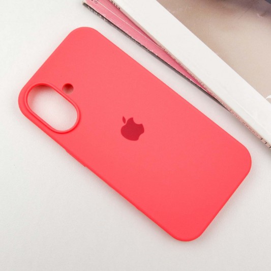 Чехол Silicone Case Full Protective (AA) для Apple iPhone 16 Plus (6.7") Арбузный / Watermelon red - изображение 1