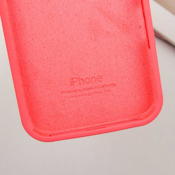 Чехол Silicone Case Full Protective (AA) для Apple iPhone 16 Plus (6.7"), Арбузный / Watermelon red
