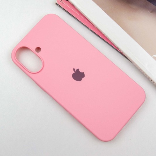 Чехол Silicone Case Full Protective (AA) для Apple iPhone 16 Plus (6.7") Розовый / Light pink - изображение 1