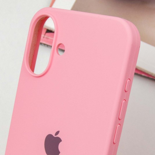 Чехол Silicone Case Full Protective (AA) для Apple iPhone 16 Plus (6.7") Розовый / Light pink - изображение 5