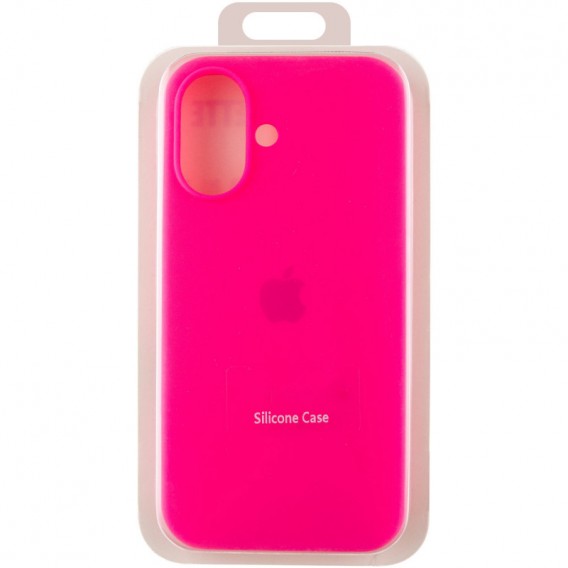 Чехол Silicone Case Full Protective (AA) для Apple iPhone 16 Plus (6.7"), Розовый / Barbie pink