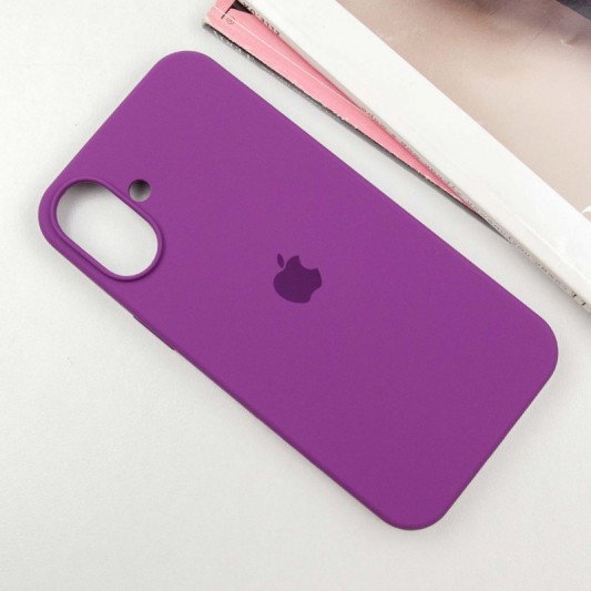 Чехол Silicone Case Full Protective (AA) для Apple iPhone 16 Plus (6.7") Фиолетовый / Grape - изображение 1