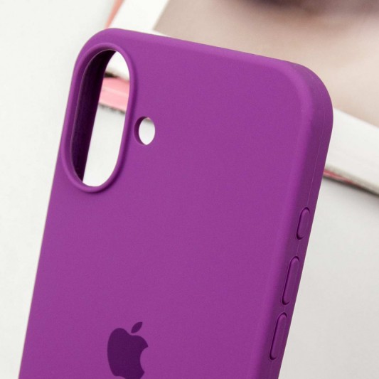 Чехол Silicone Case Full Protective (AA) для Apple iPhone 16 Plus (6.7") Фиолетовый / Grape - изображение 5