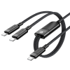 Дата кабель Acefast C5-11 USB-C 2xUSB-C 100W (1.2m), Black