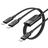 Дата кабель Acefast C5-11 USB-C to 2xUSB-C 100W (1.2m) Black Дата кабель Acefast C5-11 USB-C to 2xUSB-C 100W (1.2m) Black
