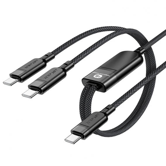 Дата кабель Acefast C5-11 USB-C 2xUSB-C 100W (1.2m), Black