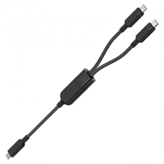 Дата кабель Acefast C5-11 USB-C to 2xUSB-C 100W (1.2m) Black - изображение 3
