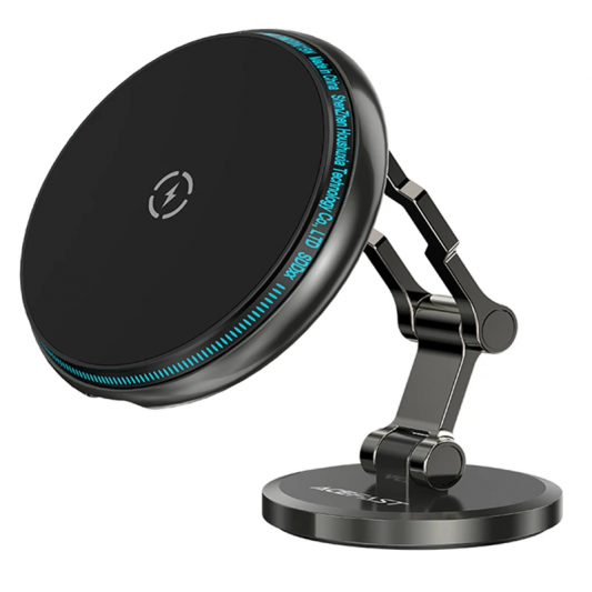 Автодержатель с БЗУ Acefast D30 Magnetic Wireless Charging, Black