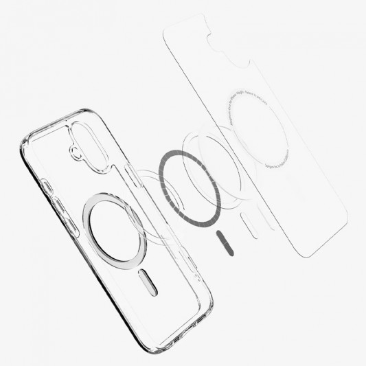 Чехол SGP Ultra Hybrid (MagFit) для Apple iPhone 16 Plus (6.7") Прозрачный - изображение 4