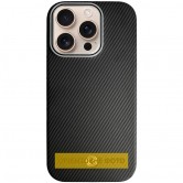 Чехол SGP PC+Leather with MagSafe для Apple iPhone 16 (6.1 дюйма) Carbon