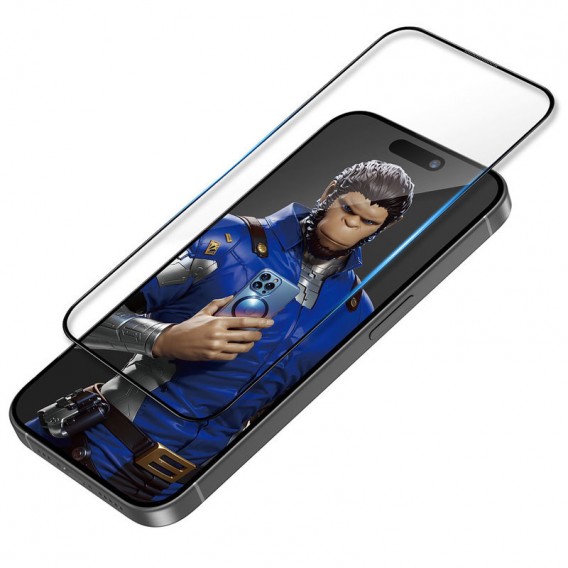 Защитное 3D стекло Blueo Invisible Airbag Anti-broken для Apple iPhone 16 Pro Max (6.9"), Черный