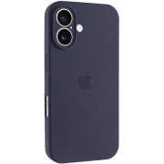 Чехол Silicone Case Full Camera Protective (AA) для Apple iPhone 16 (6.1") Темно-синий / Midnight blue