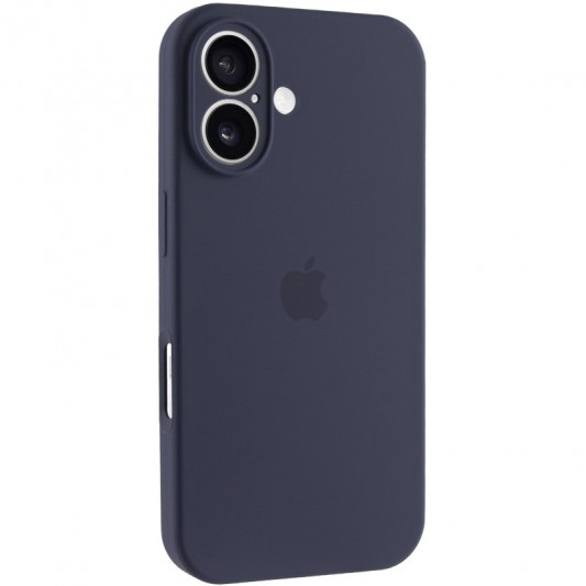 Чехол Silicone Case Full Camera Protective (AA) для Apple iPhone 16 (6.1") Темно-синий / Midnight blue