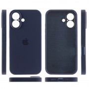 Чехол Silicone Case Full Camera Protective (AA) для Apple iPhone 16 (6.1"), Темно-синий / Midnight blue