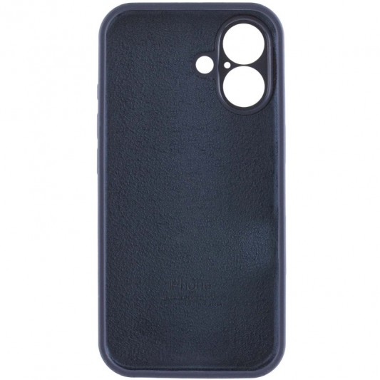 Чехол Silicone Case Full Camera Protective (AA) для Apple iPhone 16 (6.1") Темно-синий / Midnight blue - изображение 5
