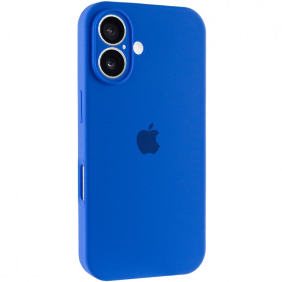 Чехол Silicone Case Full Camera Protective (AA) для Apple iPhone 16 (6.1"), Синий / Capri Blue