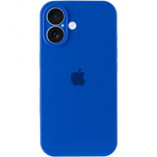 Чехол Silicone Case Full Camera Protective (AA) для Apple iPhone 16 (6.1") Синий / Capri Blue - изображение 1