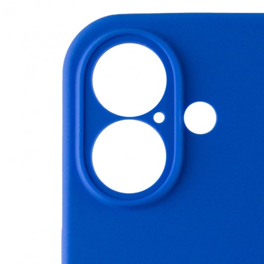 Чехол Silicone Case Full Camera Protective (AA) для Apple iPhone 16 (6.1") Синий / Capri Blue - изображение 3