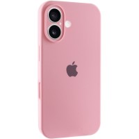 Чехол Silicone Case Full Camera Protective (AA) для Apple iPhone 16 (6.1") Розовый / Light pink