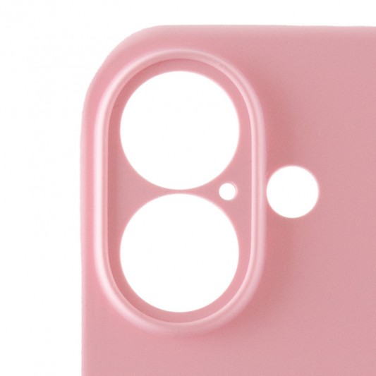Чехол Silicone Case Full Camera Protective (AA) для Apple iPhone 16 (6.1") Розовый / Light pink - изображение 3
