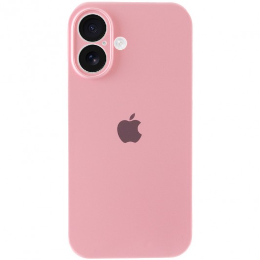Чехол Silicone Case Full Camera Protective (AA) для Apple iPhone 16 (6.1") Розовый / Light pink - изображение 4