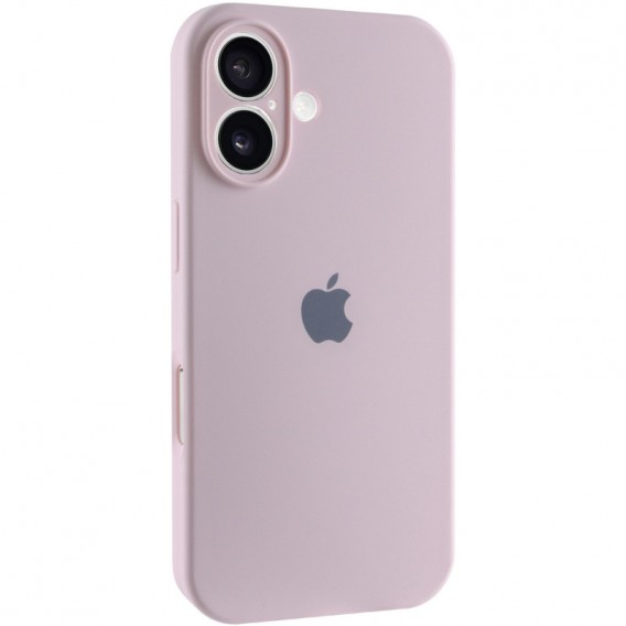 Чехол Silicone Case Full Camera Protective (AA) для Apple iPhone 16 (6.1"), Розовый / Chalk Pink