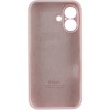 Чехол Silicone Case Full Camera Protective (AA) для Apple iPhone 16 (6.1"), Розовый / Chalk Pink