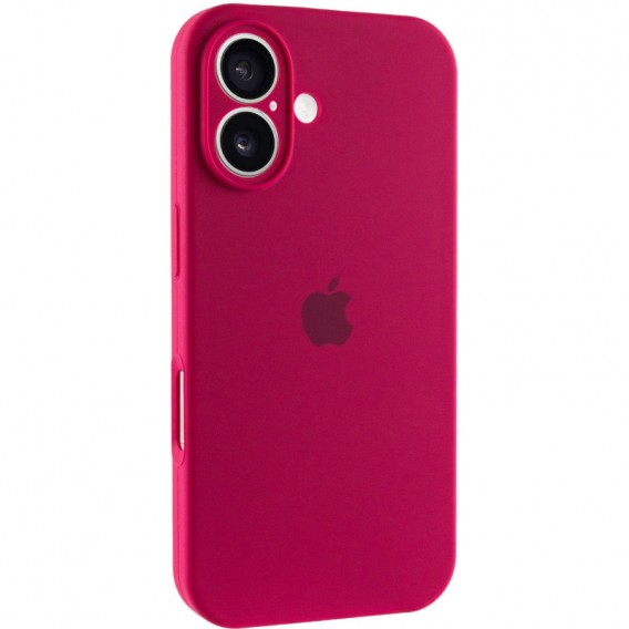 Чохол Silicone Case Full Camera Protective (AA) Apple iPhone 16 (6.1"), Червоний / Rose Red